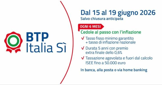 Arriva il Btp Italia Sì per i piccoli risparmiatori, 5 anni di durata e cedole legate all’inflazione