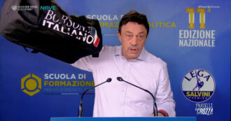 Copertina di “Ti comporti bene e mangi l’osso buco? Borsone italiano”: Crozza diventa Salvini e promuove la “cittadinanza a punti” (con tanto di consueti elenchi)
