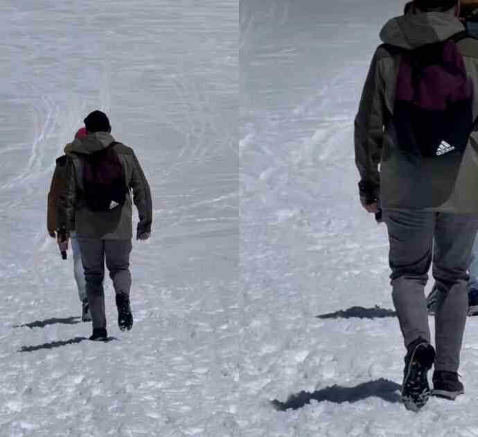 In sneakers sul ghiacciaio a 4mila metri: il video choc accende la polemica. Gli esperti: “Una scelta sbagliata dell’equipaggiamento si può trasformare in emergenza”