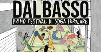 Copertina di “Dal basso”, primo festival di yoga popolare a Roma: “No alle logiche di mercato che lo rendono inaccessibile”