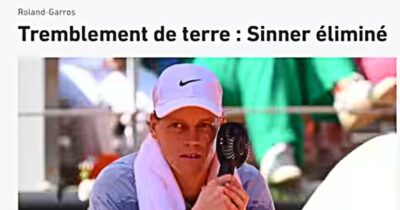 Copertina di Sinner fuori dal Roland Garros, lo stupore della stampa internazionale: “Terremoto nel tennis”, “Bombazo”