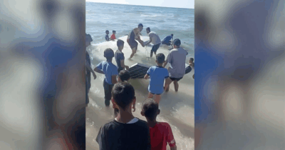 Copertina di Flotilla, i resti della barca dove viaggiavano l’inviato del Fatto Mantovani e il M5s Carotenuto arrivano sulle coste di Gaza