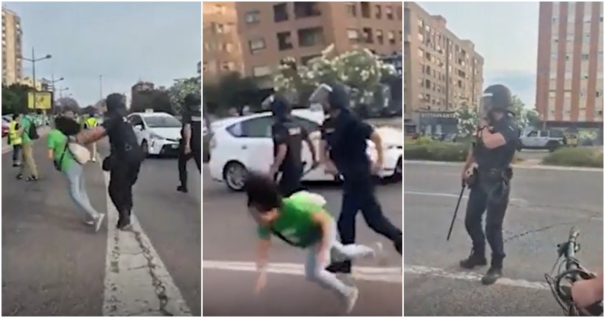 il poliziotto spintona a terra la pensionata e lei si rompe il setto nasale proteste al presidio per la scuola a valencia da Ilfattoquotidiano.it il poliziotto spintona a terra la pensionata e lei si rompe il setto nasale proteste al presidio per la scuola a valencia