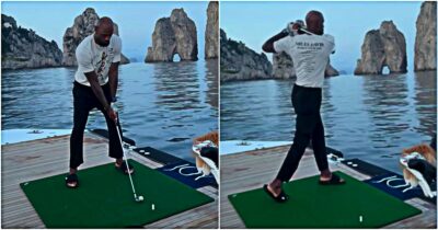 Copertina di Palline buttate in mare davanti ai Faraglioni di Capri: il video di LeBron James che gioca a golf sul suo yacht