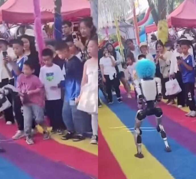 Robot umanoide colpisce con un calcio un bambino durante uno spettacolo di arti marzialI – IL VIDEO