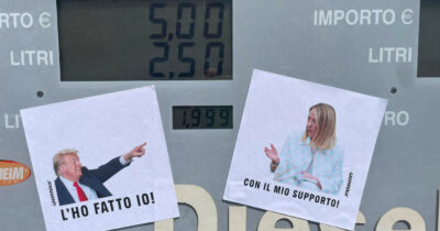 Copertina di “L’ho fatto io!”: Trump e Meloni ‘complici’ degli aumenti della benzina. Finiamo questa relazione tossica!