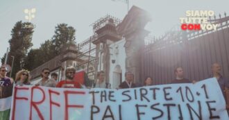 Copertina di Flotilla, presidio davanti all’ambasciata libica a Roma per la liberazione di 11 attivisti (tra cui gli italiani Alberizia e Centrone)