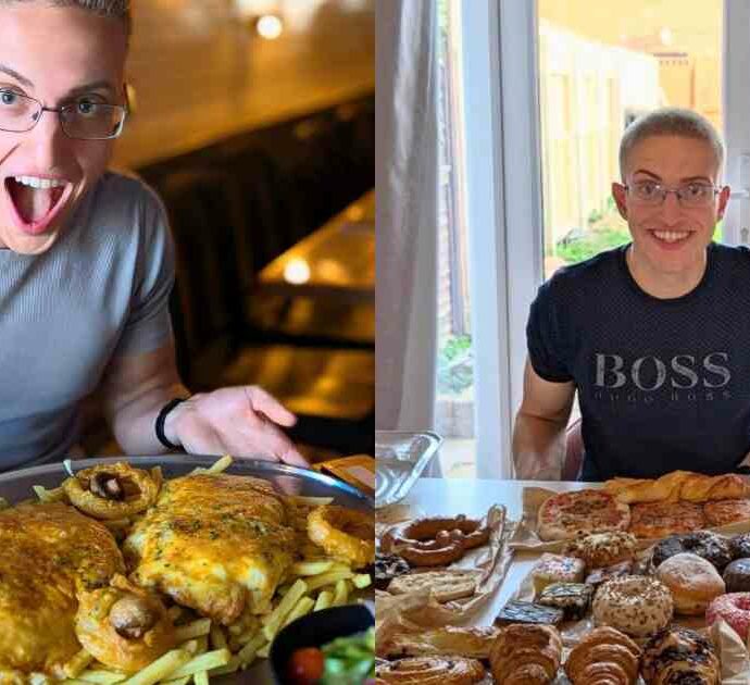 “Pressione enorme, ma non mi fermo qui”: il ventiduenne Reece Chadfield mangia 162 Oreo in 5 minuti  – IL VIDEO