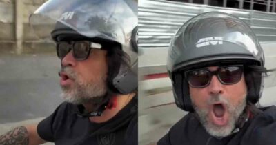 Copertina di “Chi tocca uno di noi, tocca tutti quanti”: Lele adani si filma mentre sfreccia in motorino cantando Geolier, il video su TikTok fa discutere