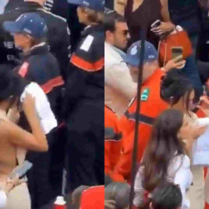 Kim Kardashian ruba l’asciugamano a Kimi Antonelli dopo la vittoria al GP di Monaco (e lui lo cerca ancora) – Video