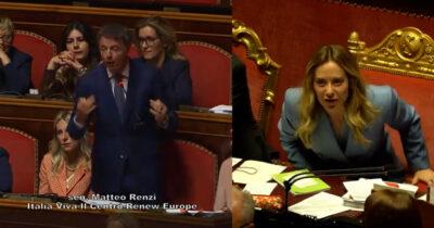 Copertina di Renzi scatenato contro Meloni: “Lei è diventata lady tax. Sotto ai suoi video va messa la scritta ‘contiene fake news'”