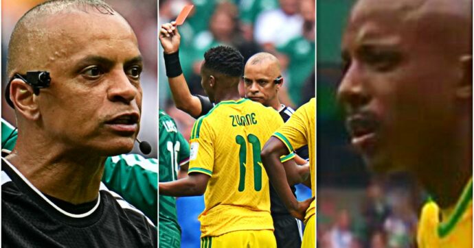 Il primo annuncio Var dei Mondiali è già un meme: l’inglese dell’arbitro è incomprensibile, le facce perplesse dei giocatori  | Video