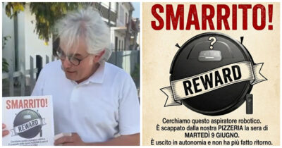 Copertina di Robot aspirapolvere fugge dalla pizzeria, l’appello del proprietario: “Sentivo il suo rumore mentre lavorava, poi il silenzio. A chi ce lo riporta offriamo una pizza”