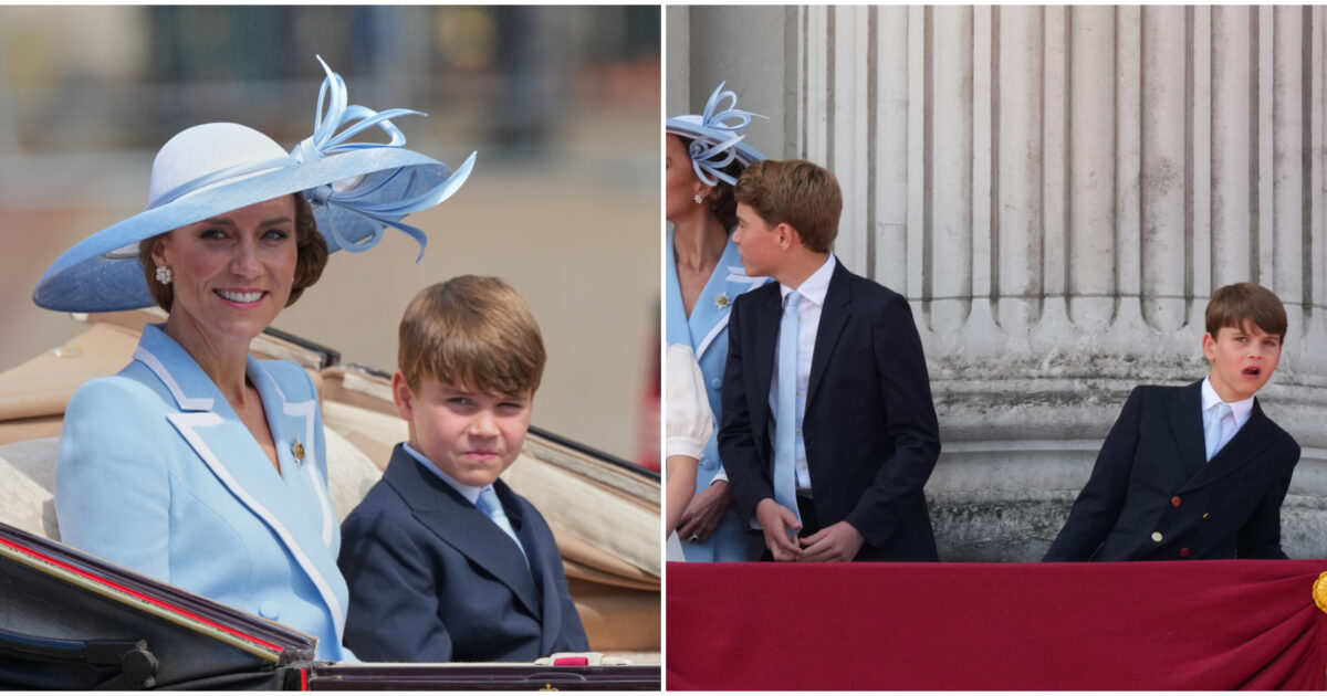 Tutti pazzi per il principino Louis al balcone reale: fa le smorfie, si stacca dai reali e guarda gli aerei per conto suo. Mentre George riesce a trattenere lo starnuto
