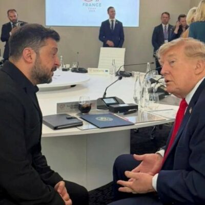 Copertina di Al G7 di Evian è Trump-show: scavalca gli alleati, e Zelensky: “Difficile negoziare con la Russia”