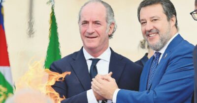 Copertina di Lega, Salvini fa la mini-segreteria con Zaia e i sindaci. E rilancia il Ponte: “Lo faranno gli imprenditori del Nord”
