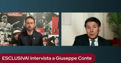 Copertina di Conte a Scanzi: “Renzi nel campo largo? Non è scontato. Non ragiono per simpatie, ma l’affidabilità è un problema”