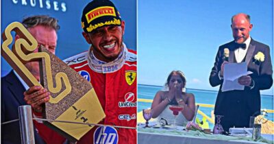 Copertina di Una tifosa scopre della vittoria di Hamilton mentre si sposa e scoppia di gioia: “Oh mio Dio, non ci credo”