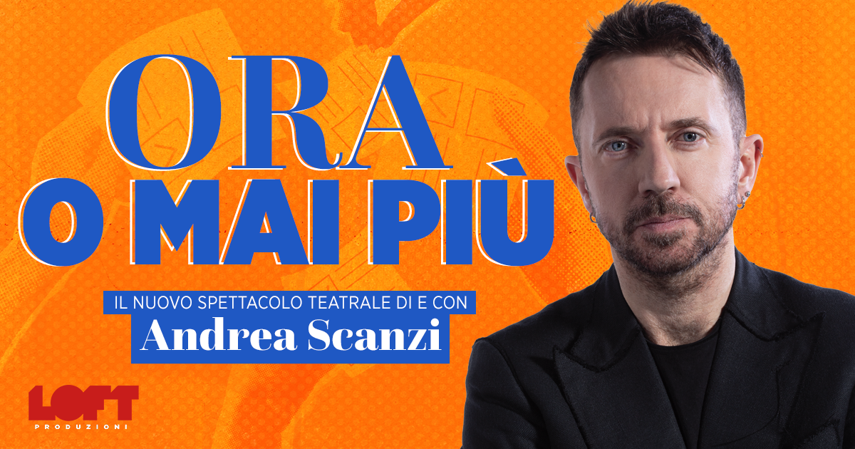 Andrea Scanzi a teatro con il suo nuovo spettacolo “Ora o mai più”