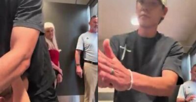 Copertina di Padre entra nel bagno delle donne con le figlie per sicurezza: un cliente lo accusa e chiama la polizia, il video fa milioni di views