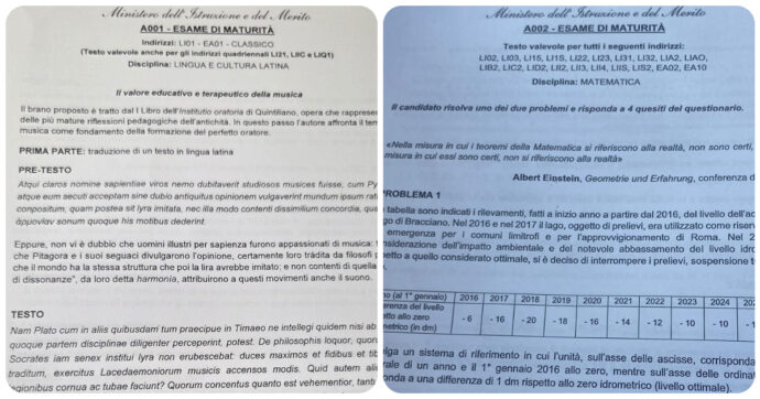 Maturità 2026, le tracce della seconda prova scritta in diretta: al Classico una versione di Quintiliano, allo Scientifico un problema sul livello del lago di Bracciano e uno studio di funzione