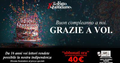 Copertina di Il nostro sito compie 16 anni: l’appello di Peter Gomez per sostenerci ad un prezzo speciale