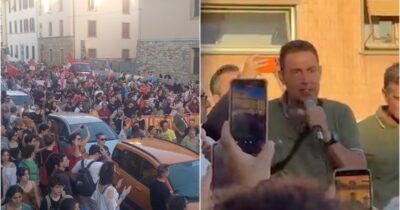 Copertina di Roberto Vannacci a Firenze per una “passeggiata identitaria”: migliaia in piazza per contestarlo