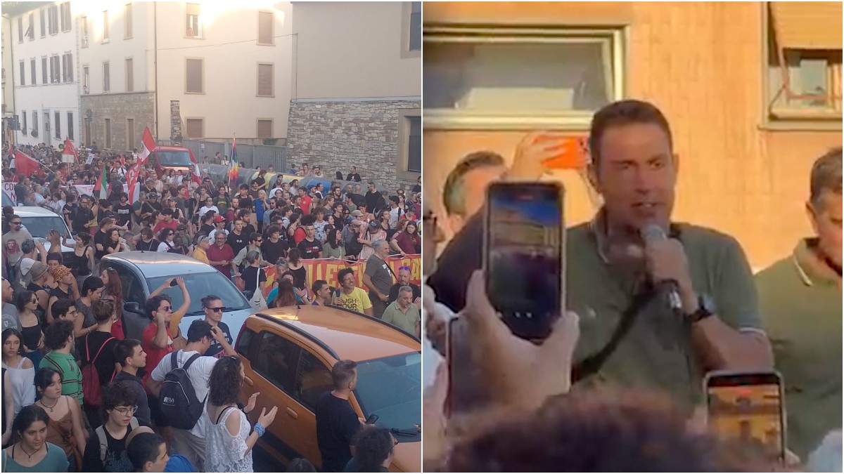 Roberto Vannacci a Firenze per una “passeggiata identitaria”: migliaia in piazza per contestarlo