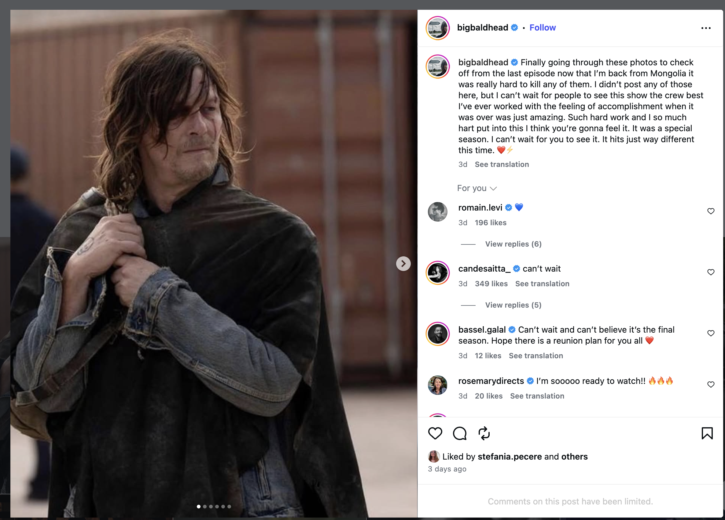 “Questa volta è tutta un’altra sensazione”: Norman Reedus dice “basta” alla serie di The walking dead, questa sarà davvero l’ultima stagione con Daryl Dixon?