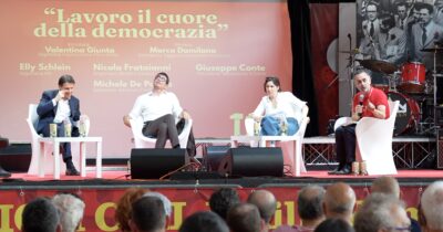 Copertina di Il segretario Fiom De Palma ai leader del campo largo: “Quando vincerete non cambiate la Costituzione, applicatela. E cancellate il dl Sicurezza”