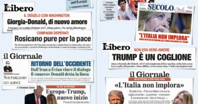 Copertina di Donald da genio innamorato diventa un povero “coglione”: a destra giornali in testacoda
