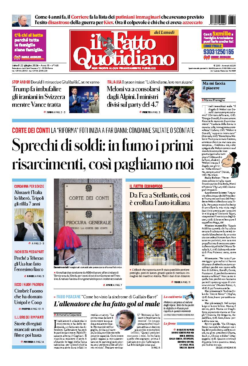 Copia del giorno de Il Fatto Quotidiano