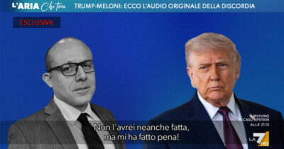Copertina di “I felt sorry for her”: ecco l’audio originale della telefonata tra il giornalista Compatangelo e Trump su Meloni