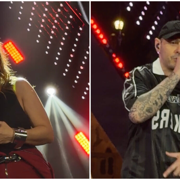 “Faccio un tiro chissà cosa si prova. Finisco prima che arrivi l’antidroga”: Emma e Fabri Fibra in anteprima al Tim Summer Hits  2026 – IL VIDEO