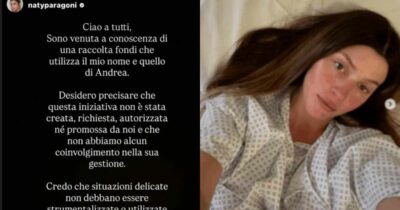 Copertina di “Questa raccolta fondi che utilizza il mio nome e quello di Andrea Zelletta non è autorizzata”: Natalia Paragoni contro chi strumentalizza la sua malattia