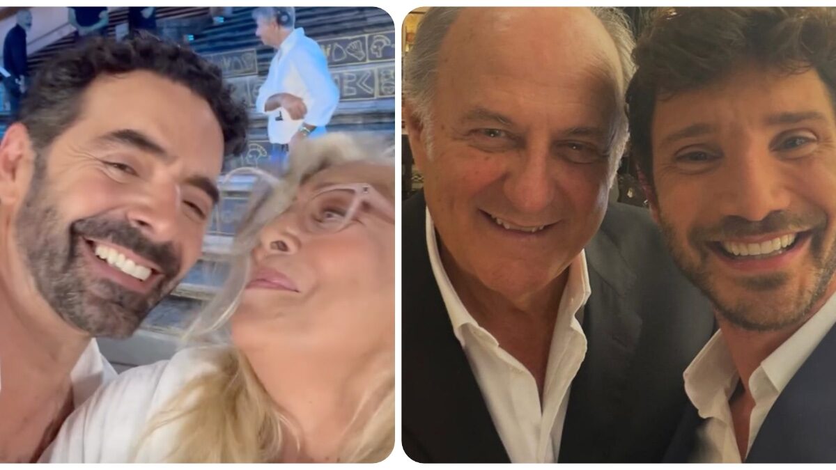 “Un diluvio universale, io sono in accappatoio… Guardate che roba!”: Mara Venier e Alberto Matano sotto la pioggia al premio Agnes. Sul palco Stefano De Martino e Gerry Scotti con una proposta