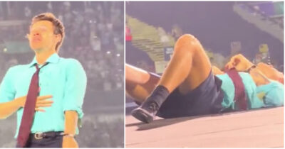 Copertina di Harry Styles ha un colpo di calore durante il concerto a Londra: si “strozza” con l’acqua e cade per terra. La temperatura era di 37.5 gradi – IL VIDEO