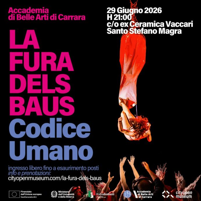 La Fura dels Baus va in scena a La Spezia con “Codice Umano”. Lo spettacolo (già sold out) è promosso dall’Accademia di Belle Arti di Carrara