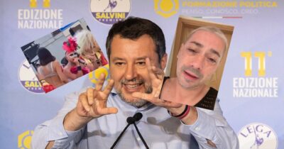 Copertina di “Salvini faceva i p*****i alle trans a Ponte di Legno”. Poi chiede scusa, ma il ministro annuncia la querela