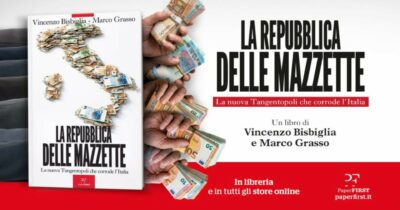 Copertina di “La Repubblica delle mazzette”, a Roma con Bisbiglia e Grasso