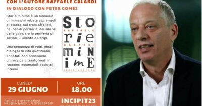 Copertina di A Milano la presentazione del libro “Storie minime”: all’Incipit23 l’autore Raffaele Galardi in dialogo con Peter Gomez