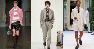 Copertina di Dal rosa pompelmo ai mocassini in corda agli shorts e i pantaloni skinny: le 6 tendenze della moda uomo per la prossima stagione da copiare subito