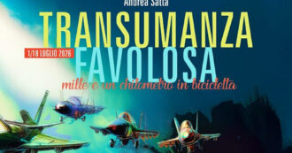 Copertina di Transumanza Favolosa: la storia di Andrea Satta e del suo viaggio attraverso l’Italia in bicicletta