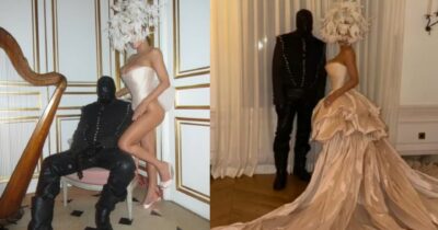 Copertina di Kanye West affitta la Reggia di Versailles e spende 400 mila dollari per la sua festa di compleanno: il party in maschera con 20 invitati e la dedica d’amore di Bianca Censori