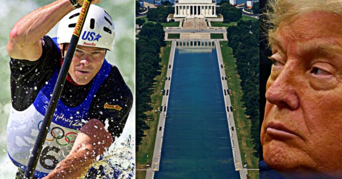 L’incubo dell’ex canoista David Hearn: incriminato per danni alla Reflecting Pool del Lincoln Memorial. Trump vuole coprire il flop della ristrutturazione