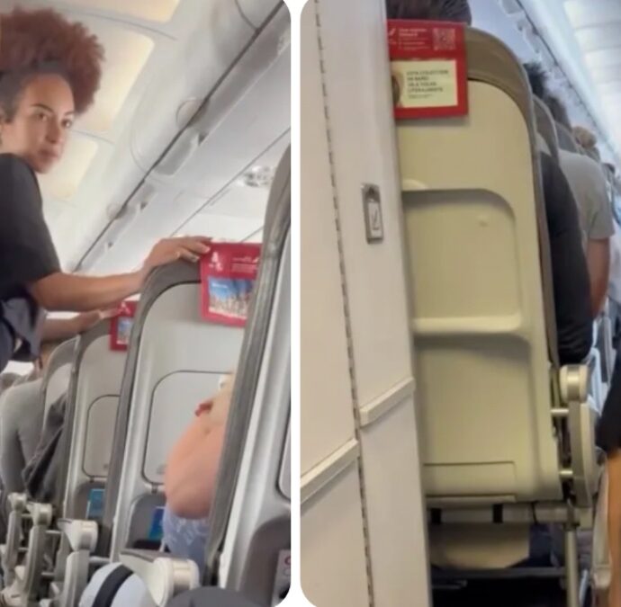 Influencer si mette a fare yoga nella corsia dell’aereo durante il volo, sui social la attaccano: “Ti avrei mandato a quel paese”. Lei: “I passeggeri non si sono minimamente infastiditi”