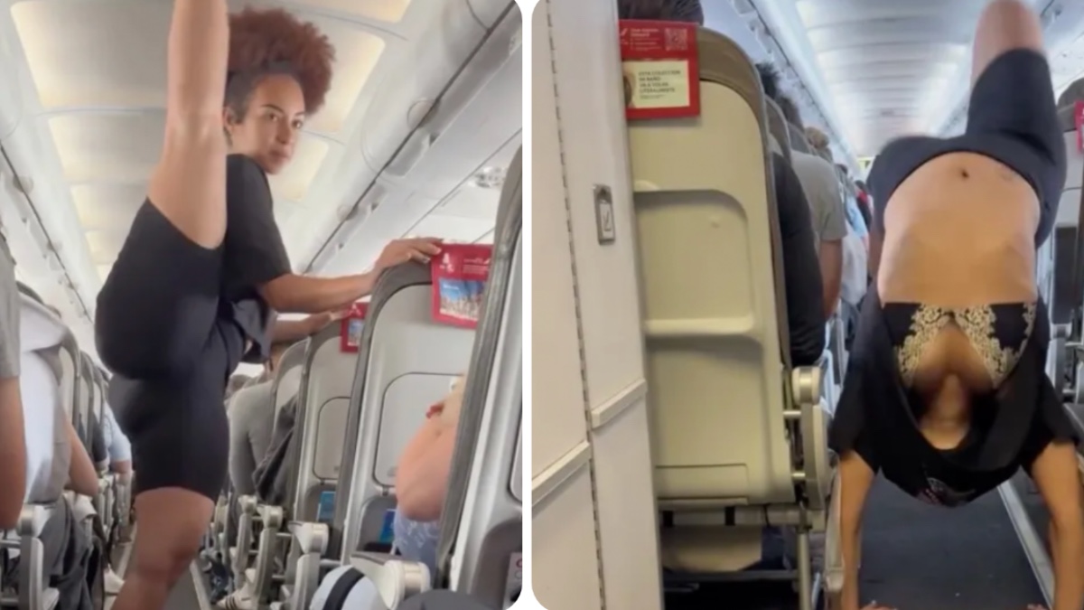 influencer si mette a fare yoga nella corsia dell8217aereo durante il volo sui social la attaccano ti avrei mandato a quel paese lei i passeggeri non si sono minimamente infastiditi da Ilfattoquotidiano.it influencer si mette a fare yoga nella corsia dell8217aereo durante il volo sui social la attaccano ti avrei mandato a quel paese lei i passeggeri non si sono minimamente infastiditi