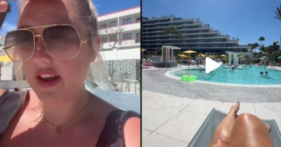 Copertina di “È un comportamento maleducato ed egoista”: turisti “occupano” i lettini con i teli mare per ore, lei si vendica e li lancia via. Il video a bordo piscina è virale