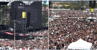 Copertina di Ultimo, ecco il fiume dei 250mila fan a Tor Vergata: la panoramica completa sopra e sotto il palco