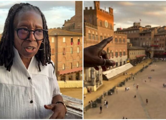 “Non fanno correre i cavalli per proteggerli”: Whoopi Goldberg commentatrice d’eccezione del Palio di Siena, così spiega i retroscena dell’evento ai suoi follower sui social